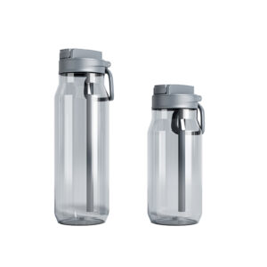 Plastic Water Bottle With Straw | Portable Outdoor Drinking Bottle
