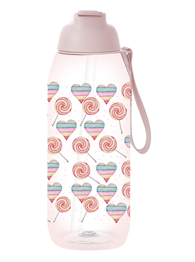 Cute Kids Printed Straw Water Tumbler