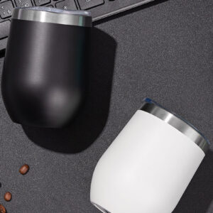 Insulated Wine Tumbler with Lid, Stainless Steel Cups, Travel Coffee Mug