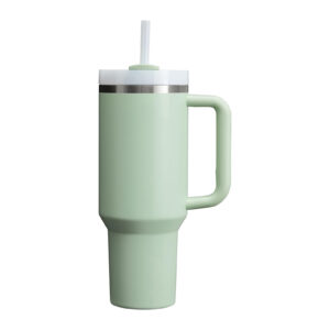 Travel Tumbler with Handle, Lid and Straw - Insulated Stainless Steel in 40 Oz